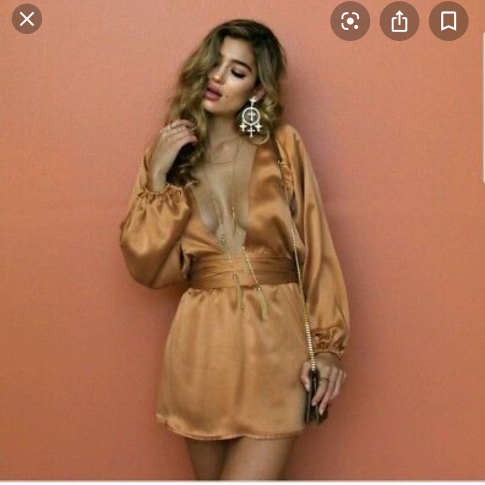 Super sexy silk mini dress. Wear multiple ways!